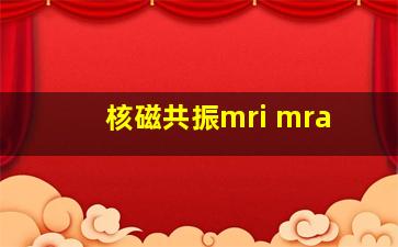 核磁共振mri mra